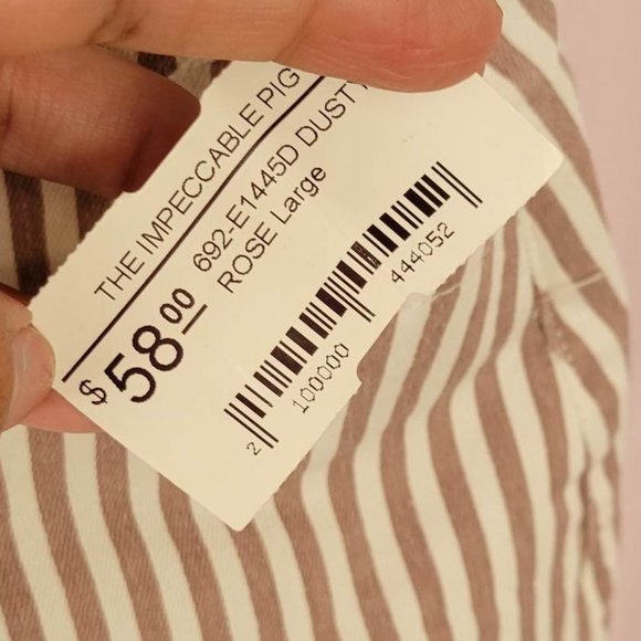 Striped Overall Dress - Picture 2 of 7